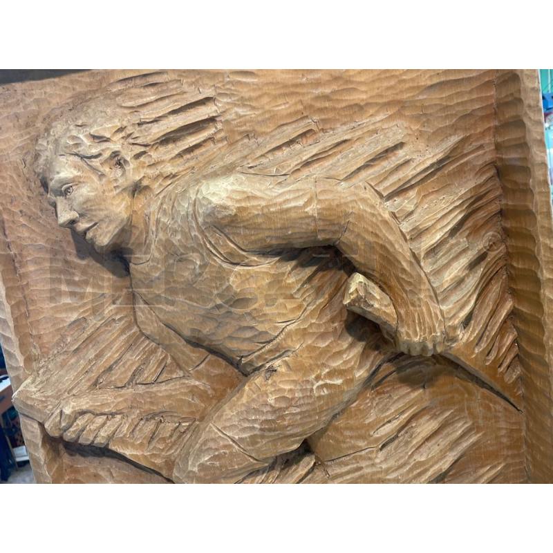 QUADRETTO SCIATORE LEGNO IN RILIEVO  | Mercatino dell'Usato Nichelino bardonecchia 2