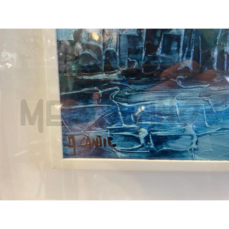 QUADRO AD OLIO CITTÀ SUL MARE  | Mercatino dell'Usato Nichelino bardonecchia 2
