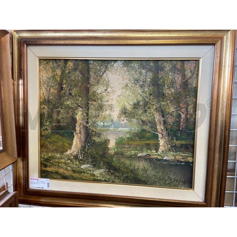 QUADRO AD OLIO PAESAGGIO BOSCHIVO | Mercatino dell'Usato Nichelino bardonecchia 1