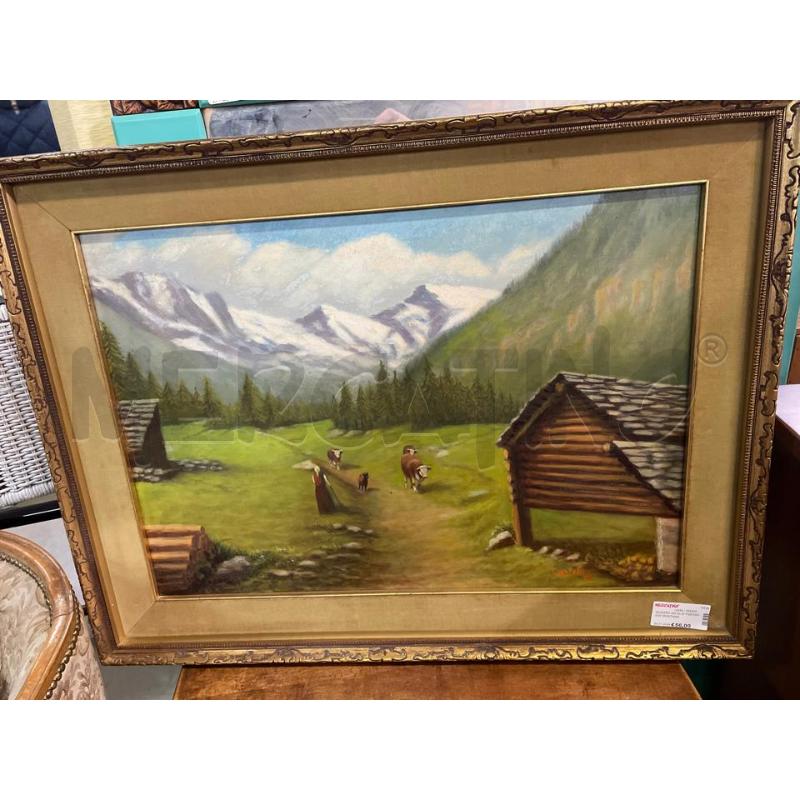QUADRO AD OLIO PAESAGGIO MONTANO | Mercatino dell'Usato Nichelino bardonecchia 1