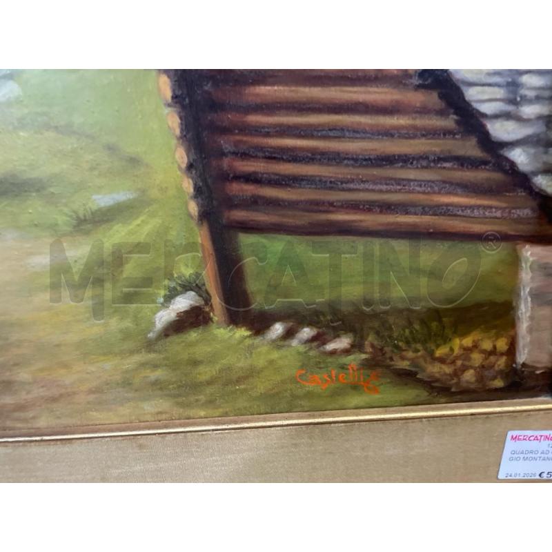 QUADRO AD OLIO PAESAGGIO MONTANO | Mercatino dell'Usato Nichelino bardonecchia 2