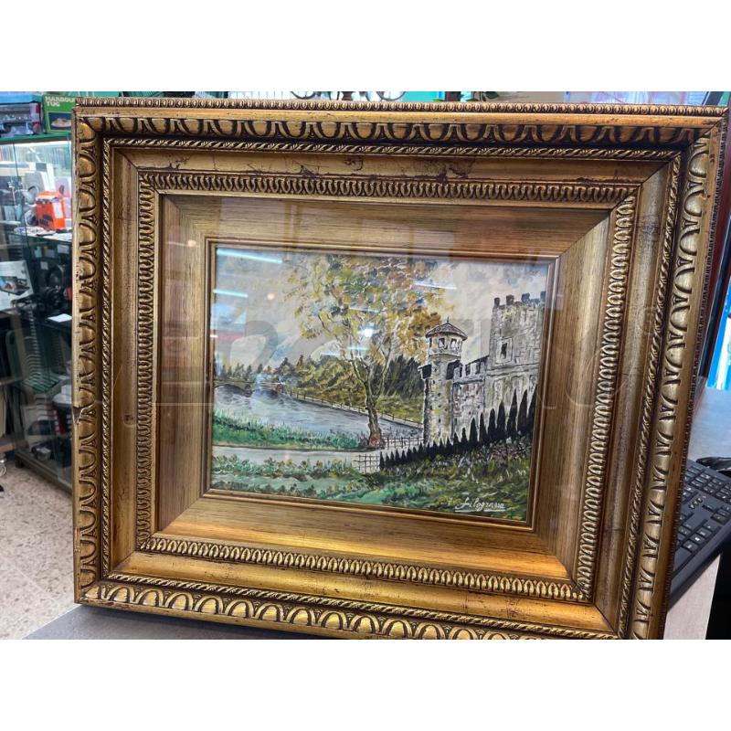 QUADRO AD OLIO PAESAGGIO TORINESE  | Mercatino dell'Usato Nichelino bardonecchia 1