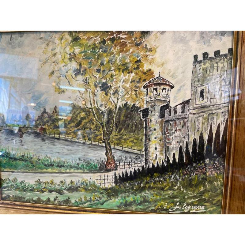QUADRO AD OLIO PAESAGGIO TORINESE  | Mercatino dell'Usato Nichelino bardonecchia 2
