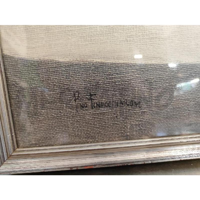 QUADRO OLIO ATTESA PINO FINOCCHIARO | Mercatino dell'Usato Nichelino bardonecchia 3