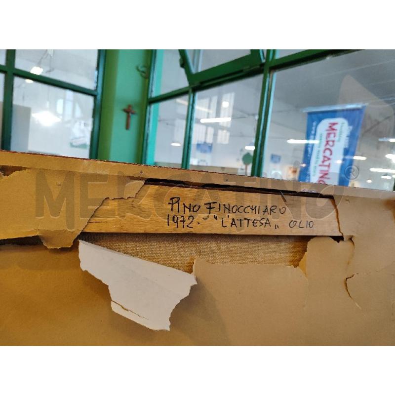 QUADRO OLIO ATTESA PINO FINOCCHIARO | Mercatino dell'Usato Nichelino bardonecchia 4
