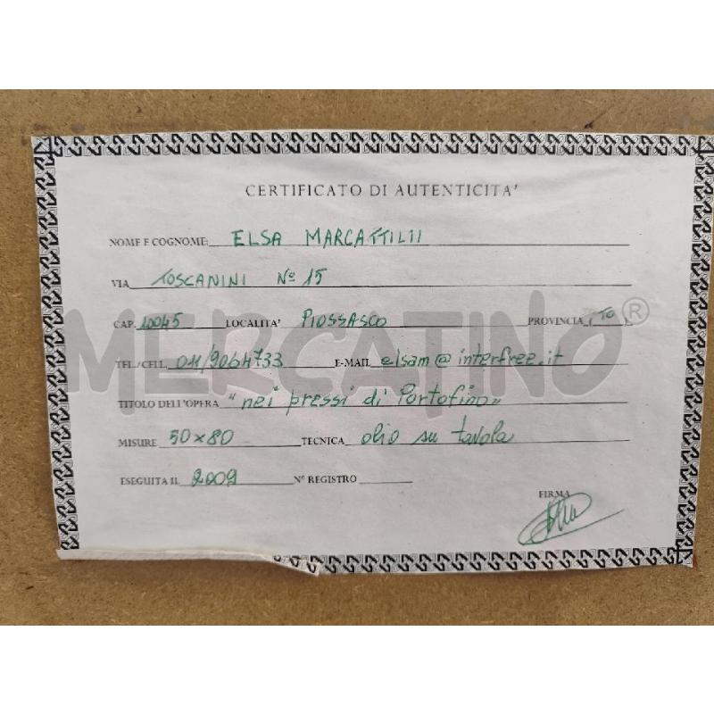 QUADRO OLIO ELSA MARCATTILII | Mercatino dell'Usato Nichelino bardonecchia 3
