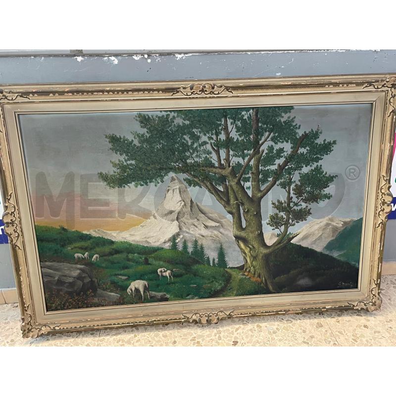 QUADRO OLIO EPOCA MONVISO ANNI 50 | Mercatino dell'Usato Nichelino bardonecchia 1