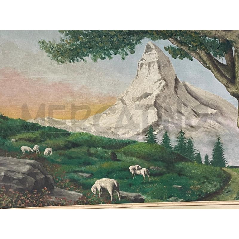 QUADRO OLIO EPOCA MONVISO ANNI 50 | Mercatino dell'Usato Nichelino bardonecchia 3