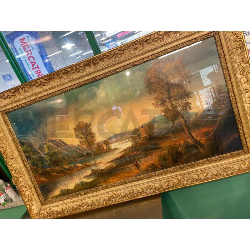 QUADRO OLIO PISANI CORNICE DECORATA MISURE IMPONENTI | Mercatino dell'Usato Nichelino bardonecchia 3