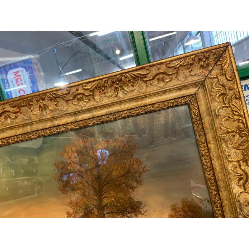 QUADRO OLIO PISANI CORNICE DECORATA MISURE IMPONENTI | Mercatino dell'Usato Nichelino bardonecchia 4