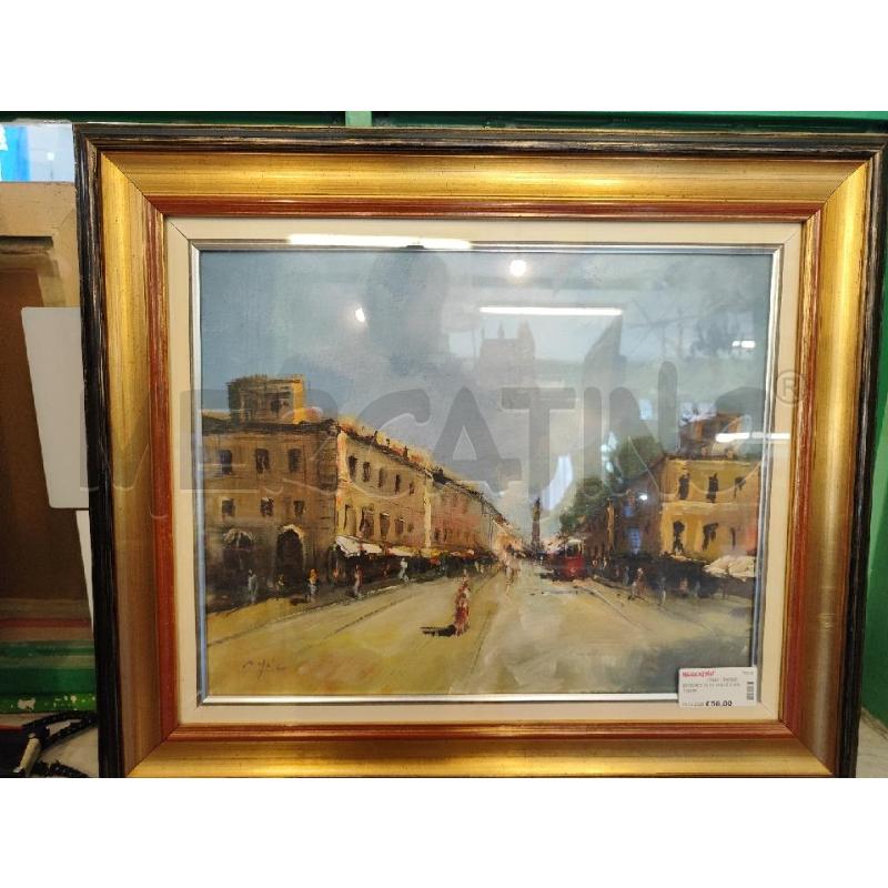 QUADRO OLIO VIALE CON TRAM  | Mercatino dell'Usato Nichelino bardonecchia 1