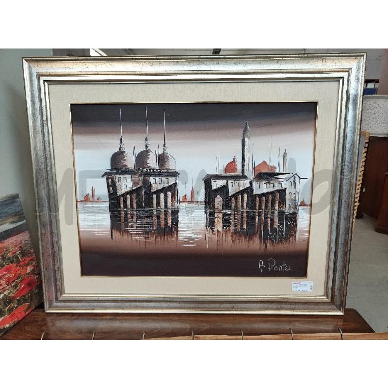 QUADRO OLIO VISTA SU VENEZIA  | Mercatino dell'Usato Nichelino bardonecchia 1