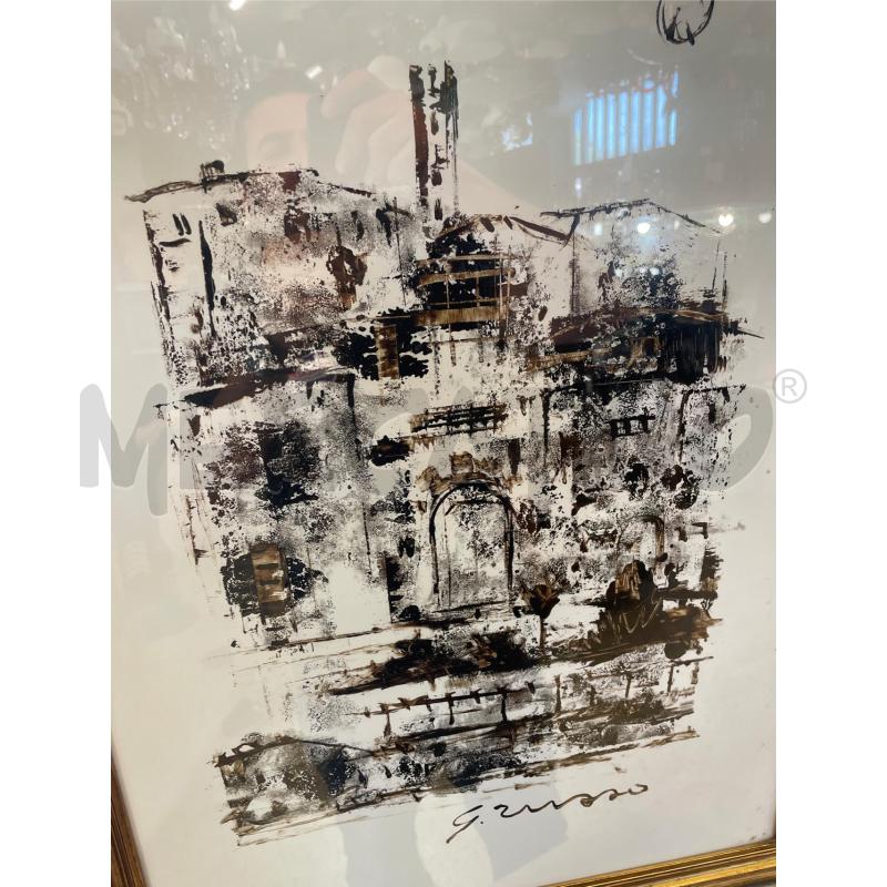 QUADRO TECNICA RAFFIGURANTE BORSO ANTICO FIRMATO G.RUSSO | Mercatino dell'Usato Nichelino bardonecchia 4