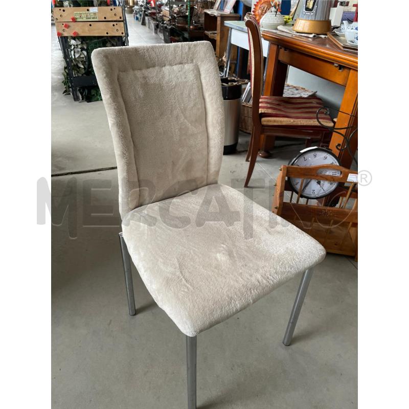 SEDIE PZ. 4 SEDUTA VELLUTO BEIGE | Mercatino dell'Usato Nichelino bardonecchia 1