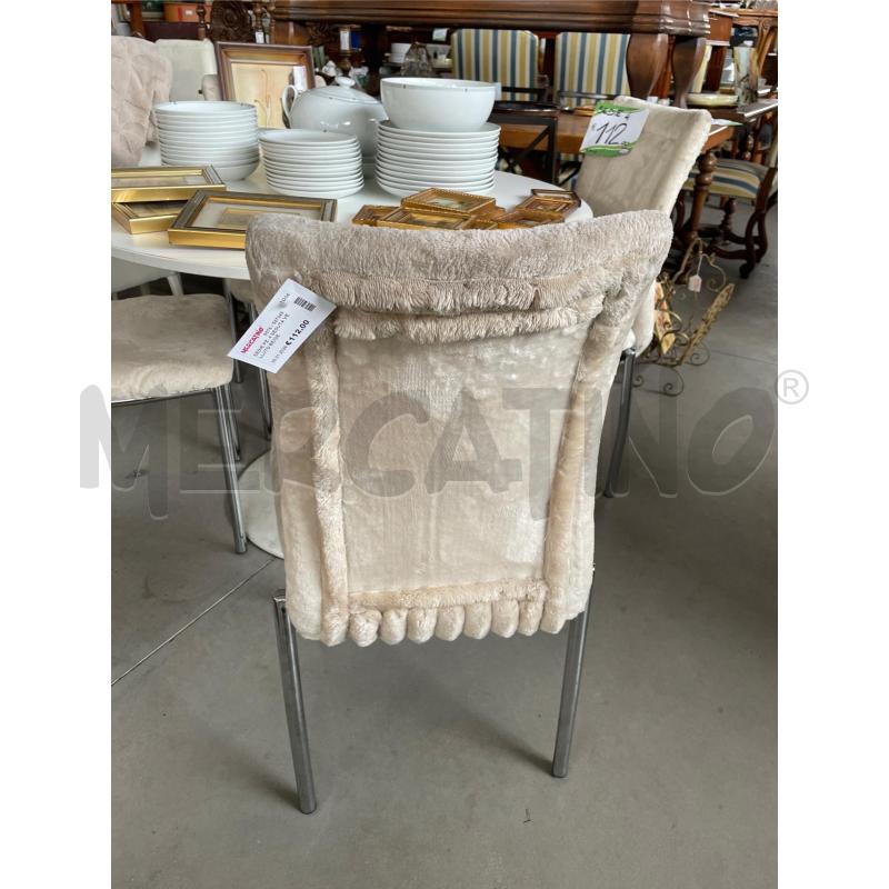SEDIE PZ. 4 SEDUTA VELLUTO BEIGE | Mercatino dell'Usato Nichelino bardonecchia 2