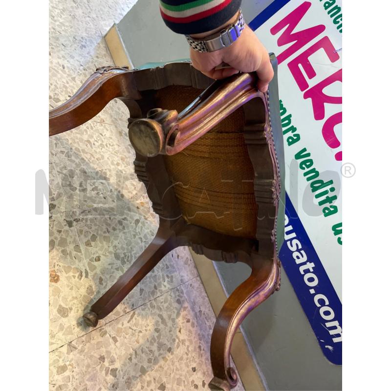 SGABELLO IN LEGNO SEDUTA IN PELLE IMBOTTITA | Mercatino dell'Usato Nichelino bardonecchia 4