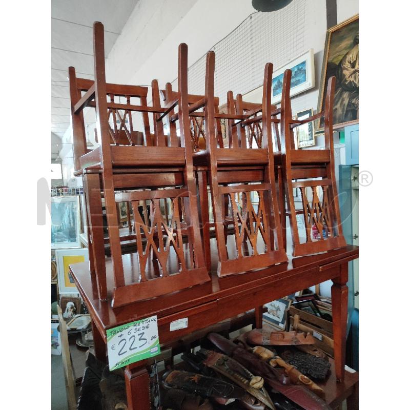 TAVOLO RETTANGOLARE + 6 SEDIE LEGNO | Mercatino dell'Usato Nichelino bardonecchia 1