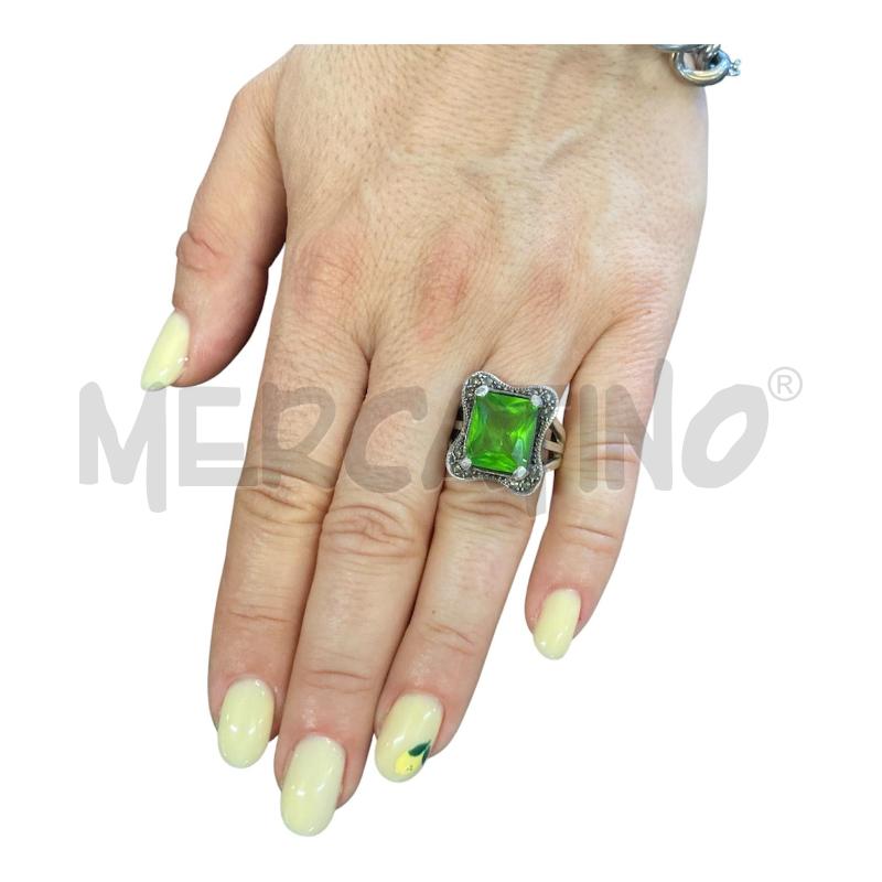 ANELLO DONNA ARG VECCHIO PIETRA VERDE  | Mercatino dell'Usato Carmagnola 1