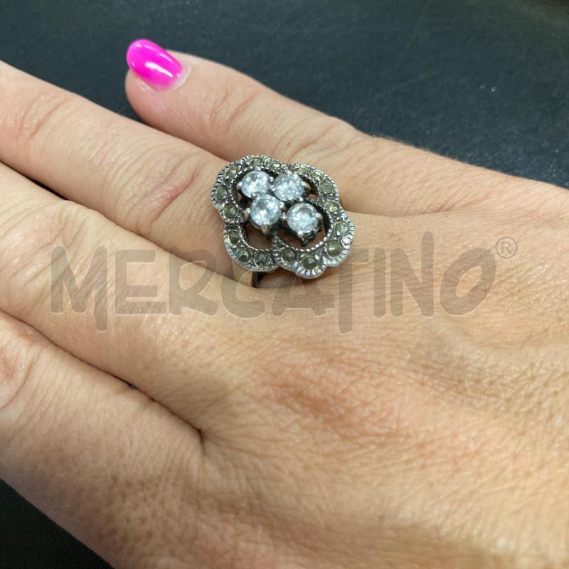 ANELLO DONNA SOLITARIO ARG VECCHIO  | Mercatino dell'Usato Carmagnola 3