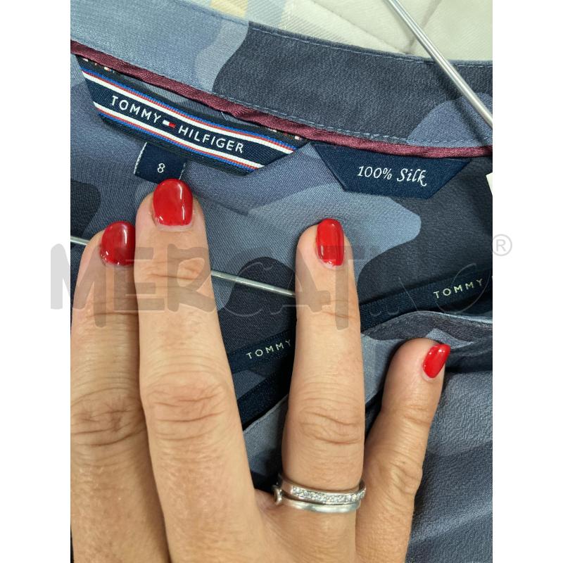 BLUSA DONNA BLU SETA MIMETICA TOMMY HILFIGER  | Mercatino dell'Usato Carmagnola 3