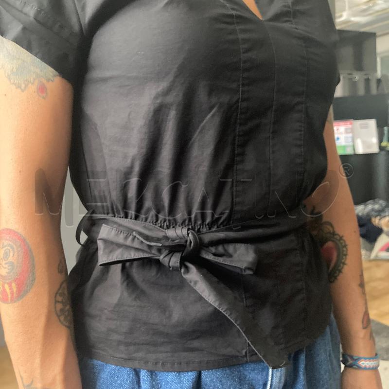 BLUSA DONNA PINKO NERA ELASTICO IN VITA CON CINTURINO | Mercatino dell'Usato Carmagnola 3