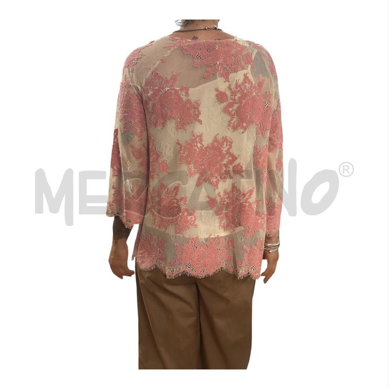 BLUSA DONNA TWINSET BEIGE RICAMO +SOTTOVESTE ROSA | Mercatino dell'Usato Carmagnola 2