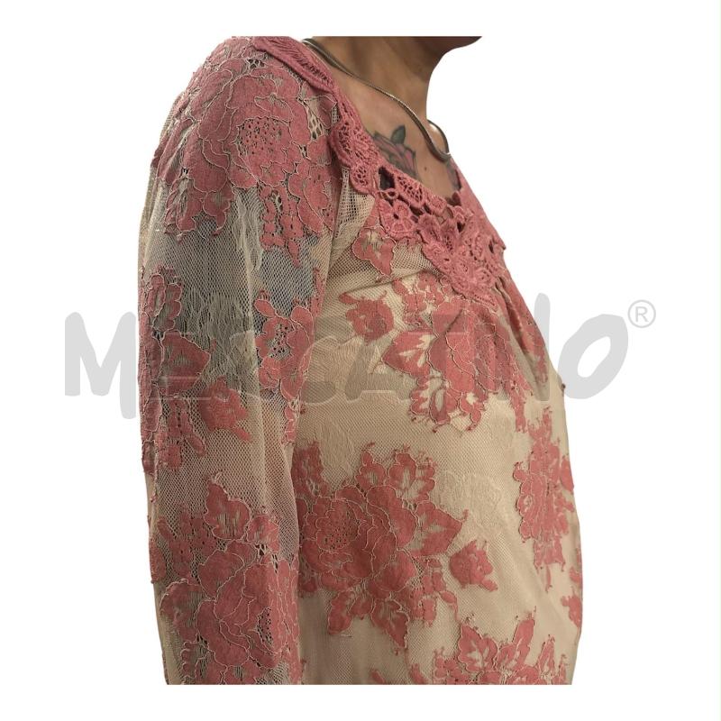 BLUSA DONNA TWINSET BEIGE RICAMO +SOTTOVESTE ROSA | Mercatino dell'Usato Carmagnola 3