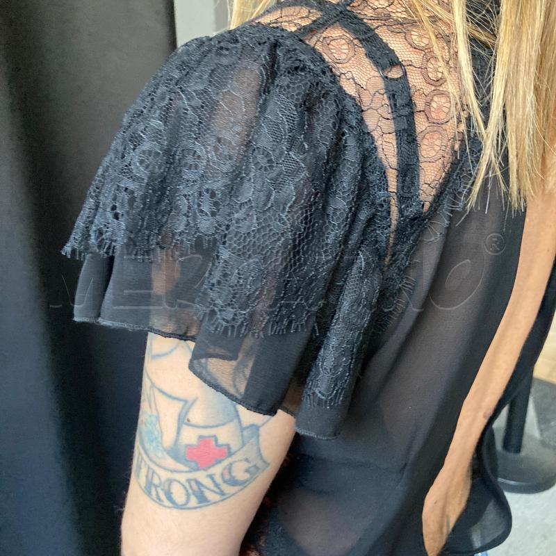 BODY DONNA NERO ELISABETTA FRANCHI M/C PIZZO  | Mercatino dell'Usato Carmagnola 3