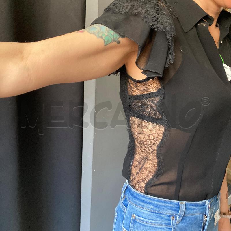 BODY DONNA NERO ELISABETTA FRANCHI M/C PIZZO  | Mercatino dell'Usato Carmagnola 4
