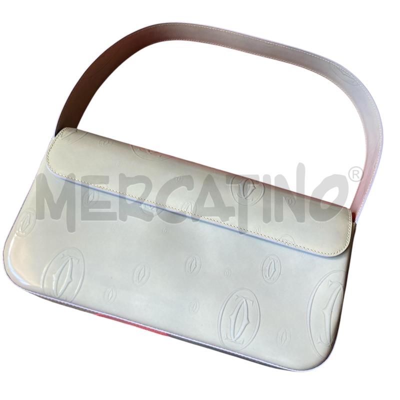 BORSA DONNA A SPALLA CARTIER GRIGIA VERNICE | Mercatino dell'Usato Carmagnola 1