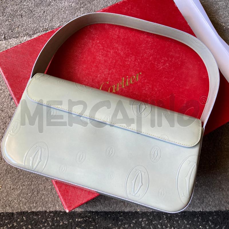 BORSA DONNA A SPALLA CARTIER GRIGIA VERNICE | Mercatino dell'Usato Carmagnola 2