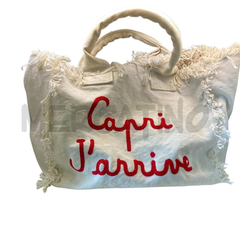 BORSA DONNA BIANCA SAINT BARTH CAPRI J'ARRIVE | Mercatino dell'Usato Carmagnola 1