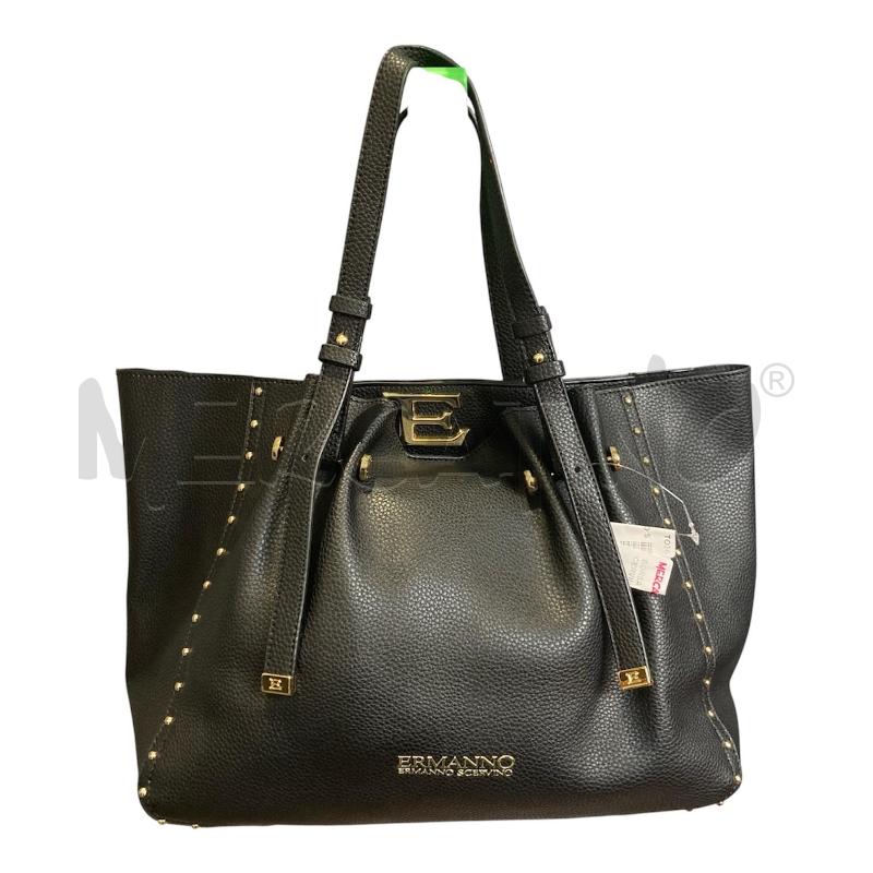 BORSA DONNA ERMANNO SCERVINO NERO CON BORCHIETTE | Mercatino dell'Usato Carmagnola 1