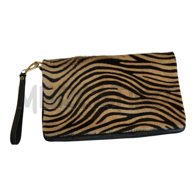 BORSA DONNA POCHETTE PELLE PATTINA CAVALLINO ZEBRATO  | Mercatino dell'Usato Carmagnola 1