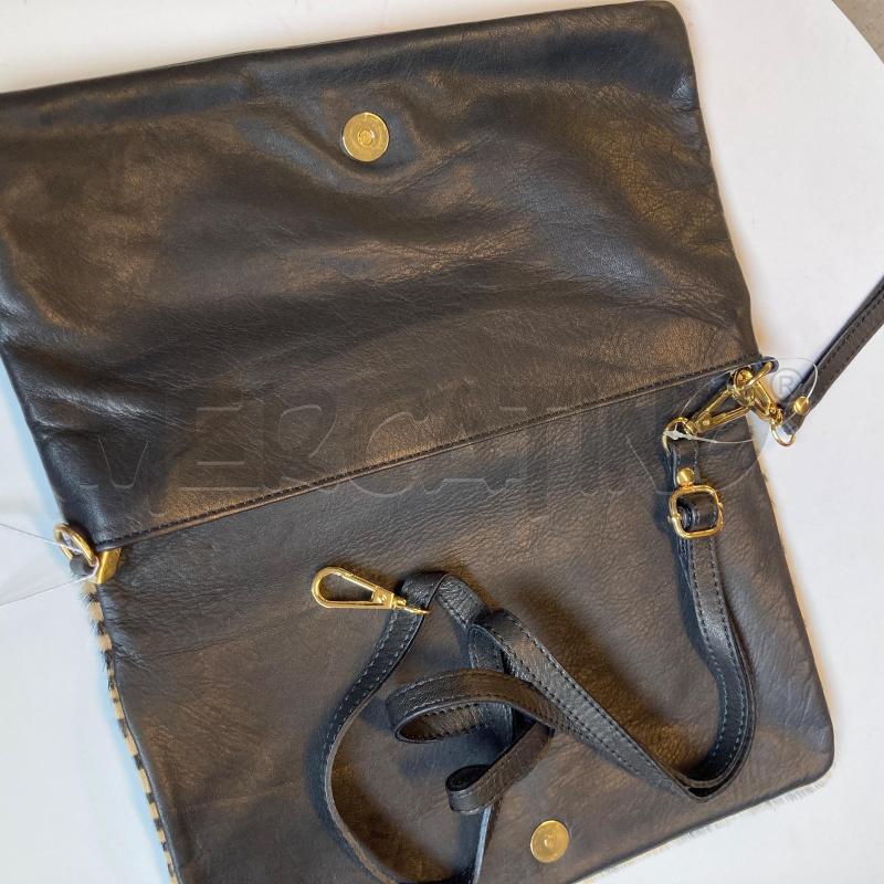 BORSA DONNA POCHETTE PELLE PATTINA CAVALLINO ZEBRATO  | Mercatino dell'Usato Carmagnola 4