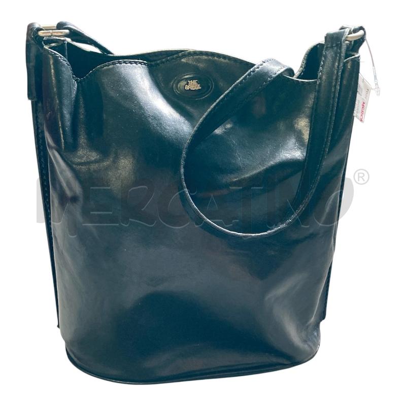 BORSA DONNA THE BRIDGE PELLE NERA MOD SECCHIELLO | Mercatino dell'Usato Carmagnola 1
