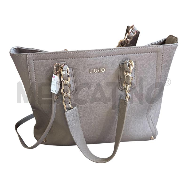 BORSA DONNA TRACOLLA GRIGIO SCURA LIU JO ECOPLELE CATENE  | Mercatino dell'Usato Carmagnola 1