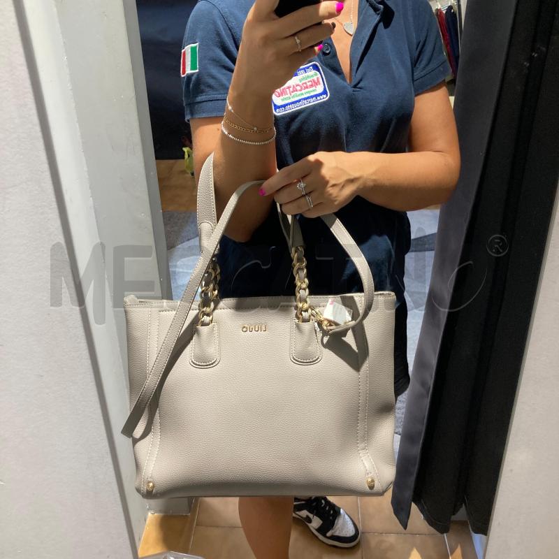 BORSA DONNA TRACOLLA GRIGIO SCURA LIU JO ECOPLELE CATENE  | Mercatino dell'Usato Carmagnola 2