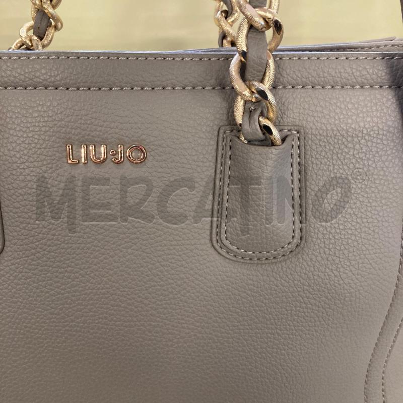 BORSA DONNA TRACOLLA GRIGIO SCURA LIU JO ECOPLELE CATENE  | Mercatino dell'Usato Carmagnola 3