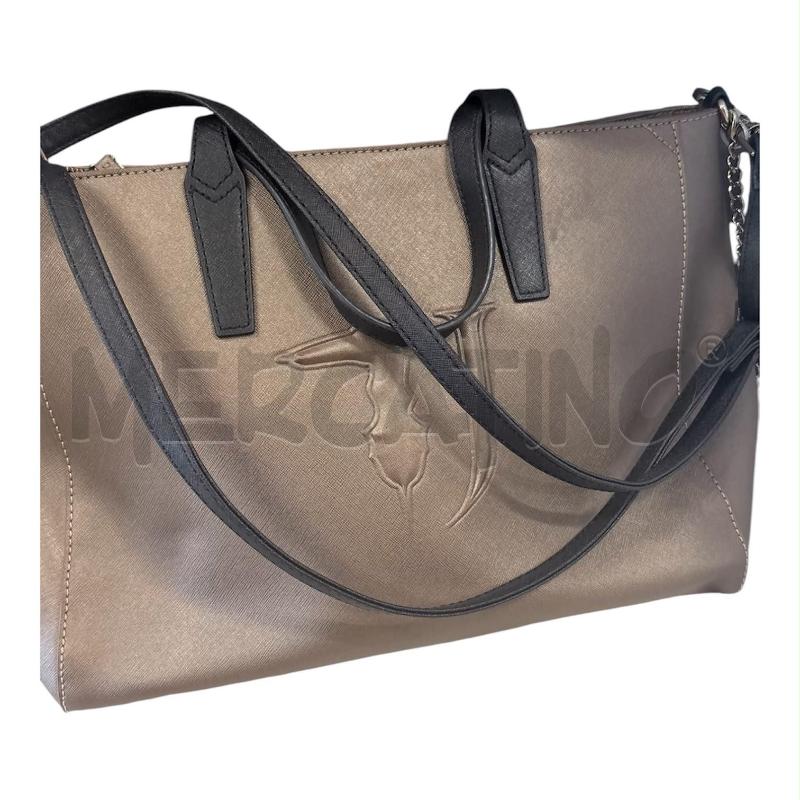 BORSA DONNA TRUSSARDI JEANS BRONZO SHOPPER  | Mercatino dell'Usato Carmagnola 1