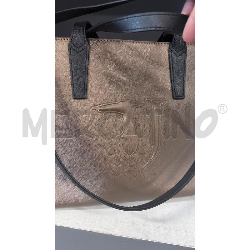 BORSA DONNA TRUSSARDI JEANS BRONZO SHOPPER  | Mercatino dell'Usato Carmagnola 2