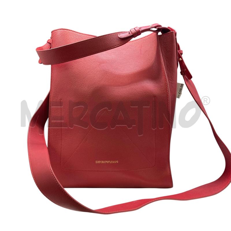 BORSA PELLE EMPORIO ARMANI ROSSA SPALLA  | Mercatino dell'Usato Carmagnola 1