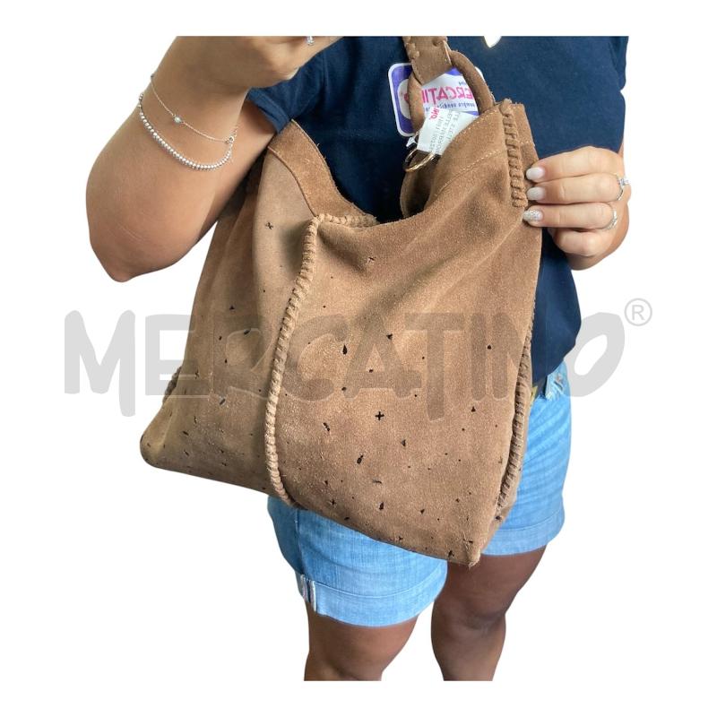 BORSA PELLE MARRONE RINO&PELLE  STELLE INTARSI | Mercatino dell'Usato Carmagnola 1