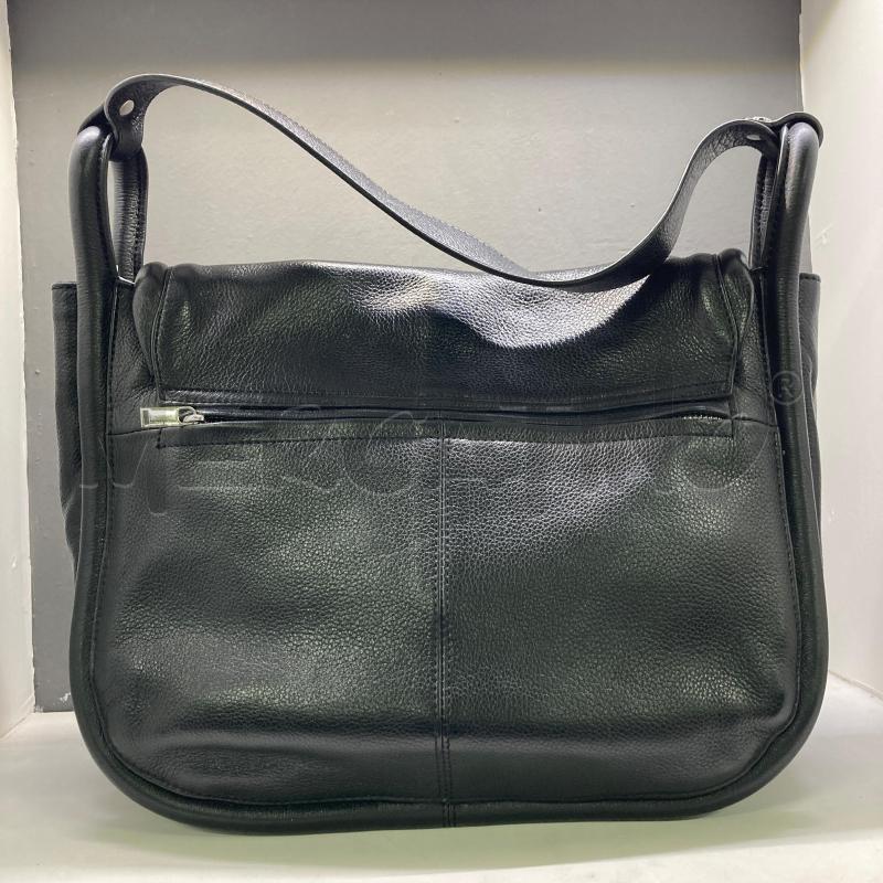 BORSA PELLE NERA SPALLA CNC  | Mercatino dell'Usato Carmagnola 3