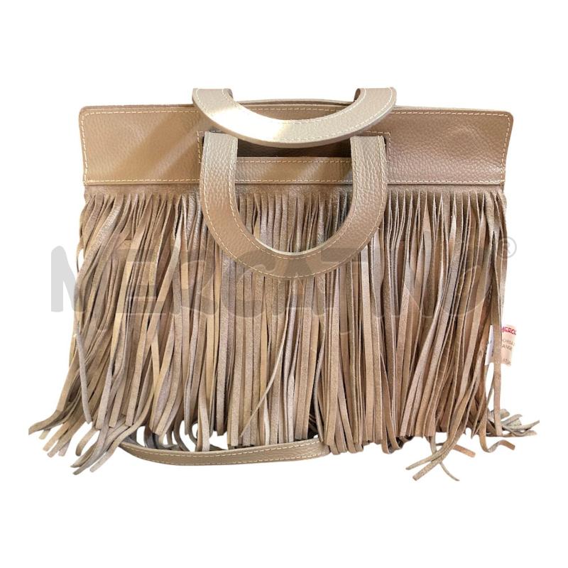 BORSA PELLE TORTORA FRANGE  | Mercatino dell'Usato Carmagnola 1