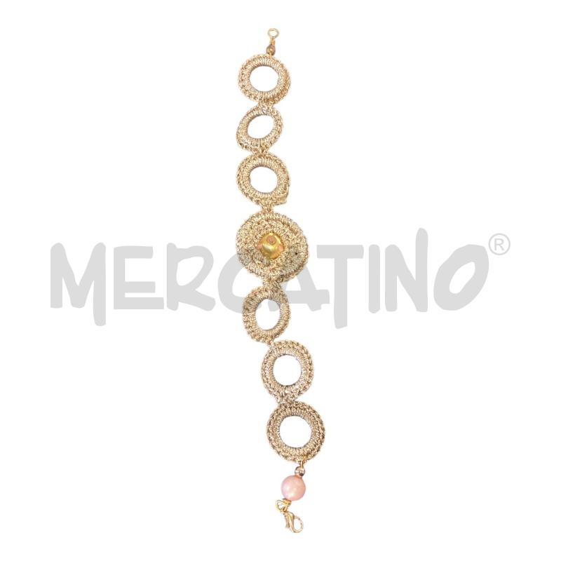 BRACCIALETTO CERCHI ORO ROSA RS CENTRALE UNCINETTO  | Mercatino dell'Usato Carmagnola 3