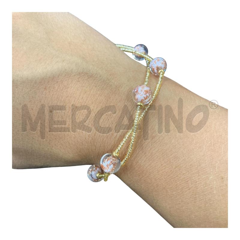 BRACCIALETTO DORATO MURANO DOPPIO FILO | Mercatino dell'Usato Carmagnola 1