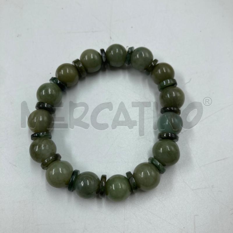 BRACCIALETTO VERDE PIETRE ELASTICO  | Mercatino dell'Usato Carmagnola 2