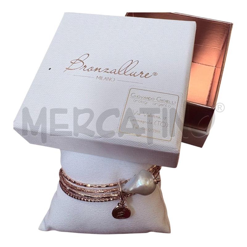 BRACCIALE BRONZALLURE RIGIDO ROSATO CON PERLA | Mercatino dell'Usato Carmagnola 1