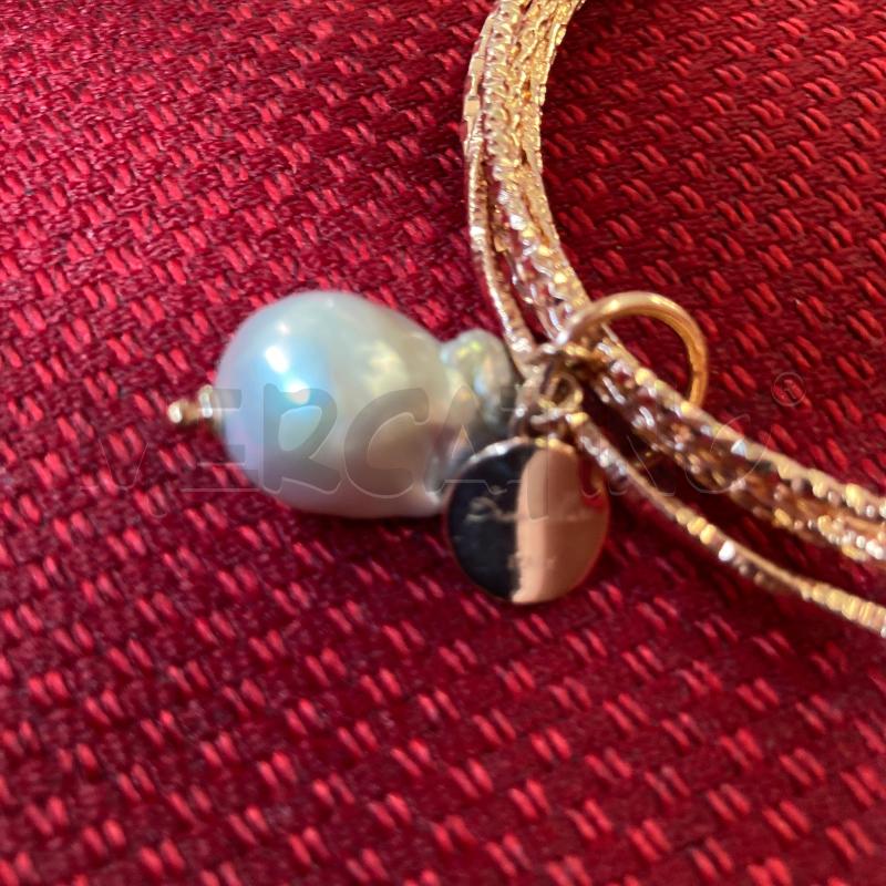 BRACCIALE BRONZALLURE RIGIDO ROSATO CON PERLA | Mercatino dell'Usato Carmagnola 4